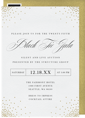 'Elegant Confetti' Gala Invitation