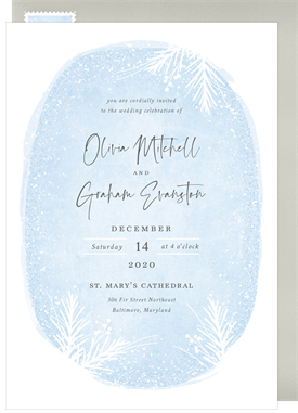 'Wintery Boughs' Wedding Invitation