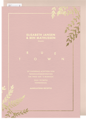 'Gold Foliage' Wedding Invitation