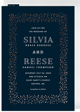 'Delicate Confetti' Wedding Invitation