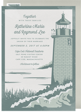 'Cape Cod' Wedding Invitation