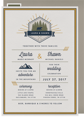 'Great Smoky Mountains' Wedding Invitation