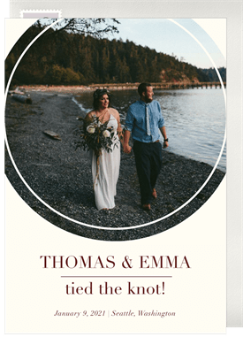 'Simple Spotlight' Wedding Announcement