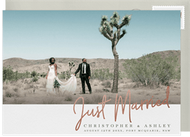 'Just Married' Wedding Announcement