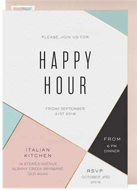 'Contemporary Chic' Happy Hour Invitation