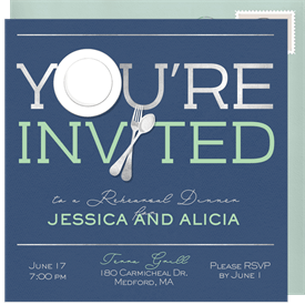 'You're Invited' Rehearsal Dinner Invitation