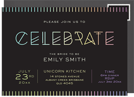 'Mod Celebrate' Bachelorette Party Invitation