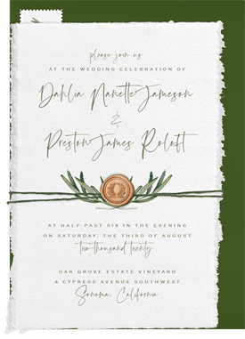 'Mediterranean Elegance' Wedding Invitation