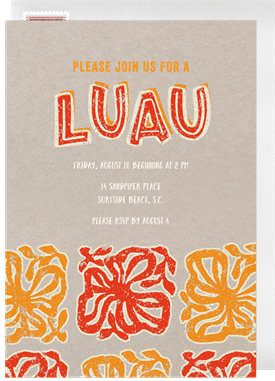 'Luau Stamp' Entertaining Invitation