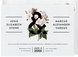 'Bold Botanical' Vow Renewal Invitation