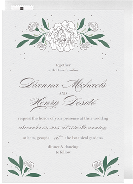 'Winter Roses' Wedding Invitation