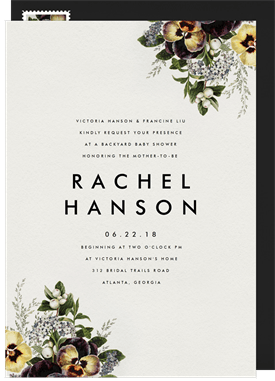 'Floral Ephemera' Bridal Shower Invitation