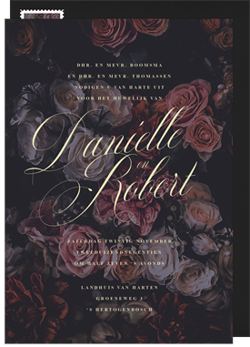 'Moody Florals' Wedding Invitation