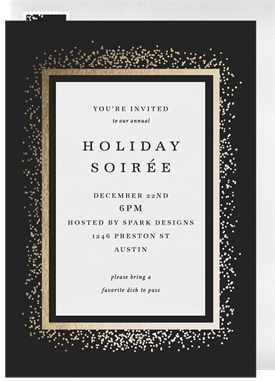 'Jewel Tone' Business Holiday Party Invitation