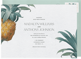 'Vintage Pineapple' Wedding Invitation