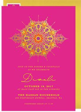 'Diwali Medallion' Diwali Invitation