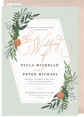 'Rustic Citrus' Wedding Invitation