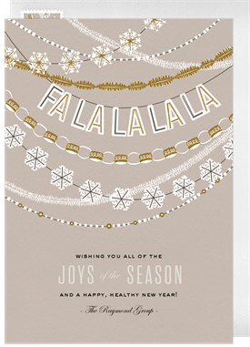 'Jolly Garland' Business Holiday Greetings Card