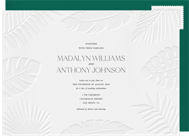 'Pressed Palms' Wedding Invitation