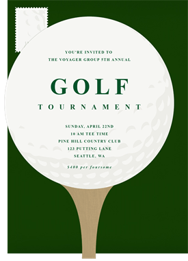 'Tee Off' Golf Invitation