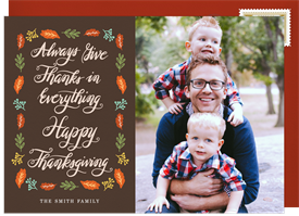 'Always Give Thanks' Thanksgiving Card