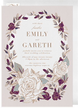 'Rose Romance' Wedding Invitation