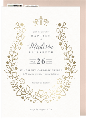 'Holy Wreath' Baptism Invitation