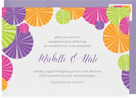 'Paper Pinwheels' Party Invitation