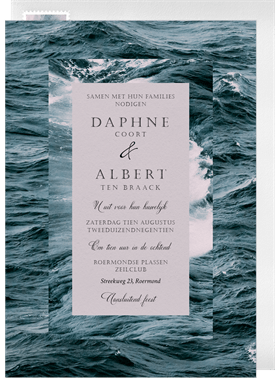 'Deep Blue Sea' Wedding Invitation