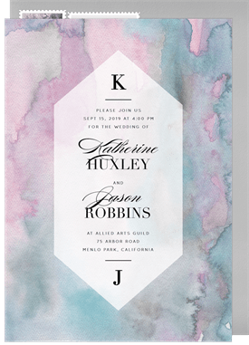 'Romantic Watercolor' Wedding Invitation