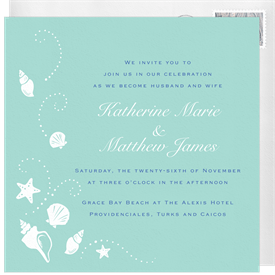 'Beach Shells' Wedding Invitation