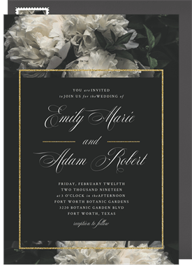 'Classic Blooms' Wedding Invitation