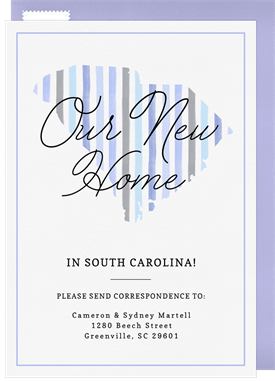 'Home Sweet South Carolina' Moving Announcement