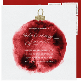 'Watercolor Ornament' Virtual / Remote Invitation