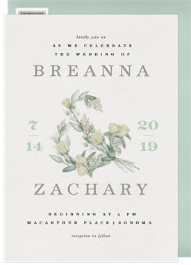 'Bouquet Ampersand' Wedding Invitation