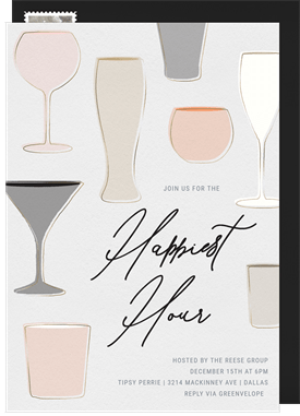 'Happiest Hour' Happy Hour Invitation