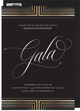 'Framed Elegance' Gala Invitation