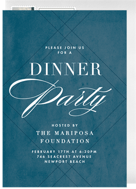 'Muted Motif' Dinner Invitation