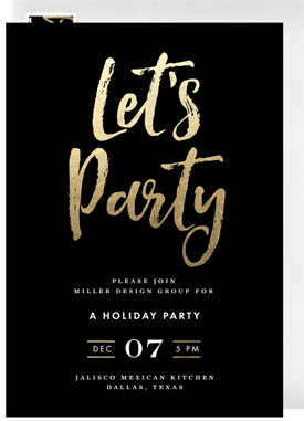 'Chic Party' Business Holiday Party Invitation