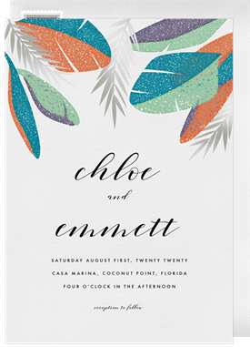 'Tropical Foliage' Wedding Invitation