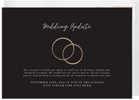 'With These Rings' Wedding Updates Invitation