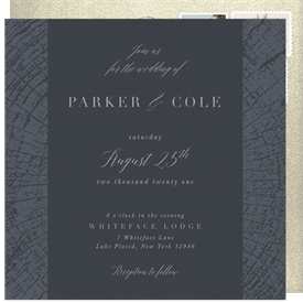 'Rustic Carving' Wedding Invitation