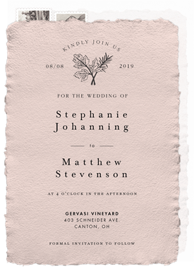 'Floral Element' Wedding Invitation