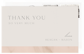 'Faint Marble' Wedding Thank You Note