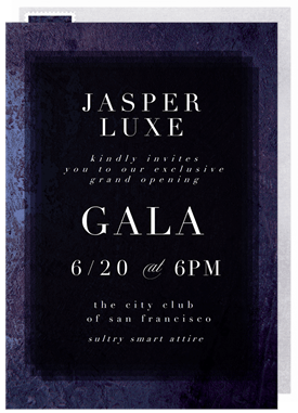 'Statement Stone' Gala Invitation