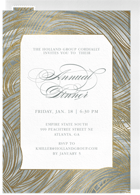 'Textured Waves' Dinner Invitation