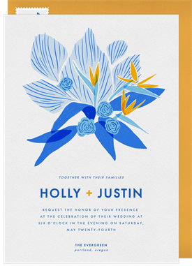 'Birds of Paradise' Wedding Invitation