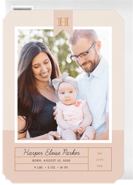 'Charming Scrapbook' Birth Announcement