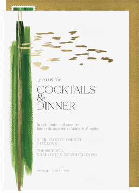 'Bold Stroke' Dinner Invitation