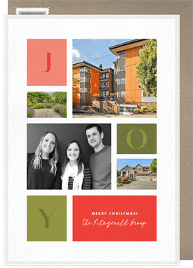 'Joy Frame' Business Holiday Greetings Card